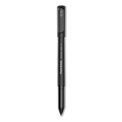 Paper Mate® Write Bros. Ballpoint Pen, Stick, Bold 1.2 Mm, Black Ink, Black Barrel, Dozen