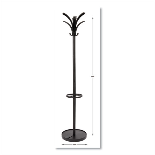 Image of Alba™ Brio Coat Stand, 13.75W X 13.75D X 66.25H, Black