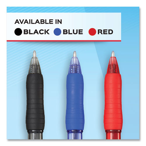 Profile Ballpoint Pen, Retractable, Medium 1 mm, Blue Ink, Translucent Blue Barrel, 4/Pack
