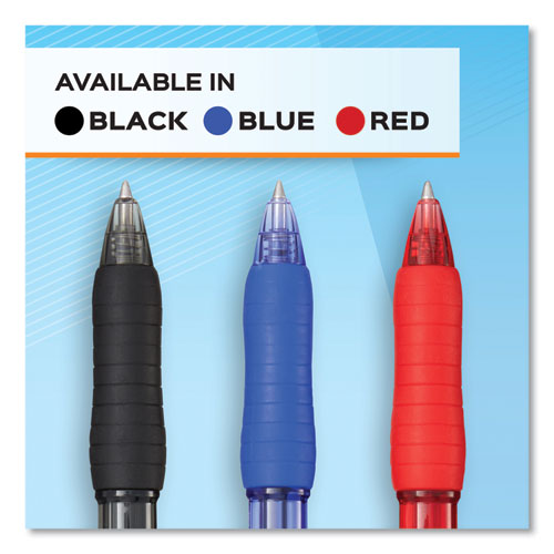 Profile Gel Pen, Retractable, Fine 0.5 mm, Blue Ink, Translucent Blue Barrel, Dozen