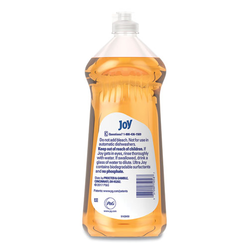 Image of Joy® Ultra Orange Dishwashing Liquid, Orange Scent, 30 Oz Bottle, 10/Carton