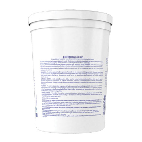 Image of Easy Paks® Detergent/Disinfectant, Lemon Scent, 0.5 Oz Packet, 90/Tub, 2 Tubs/Carton