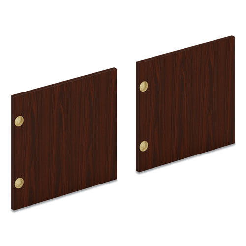 Mod Laminate Doors for 66"W Mod Desk Hutch, 16.37 x 14.83, Traditional Mahogany, 2/Carton