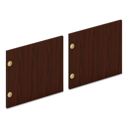 Hon® Pair Of Mod Laminate Doors For 72"W Mod Desk Hutch, 17.87 X 14.83, Traditional Mahogany