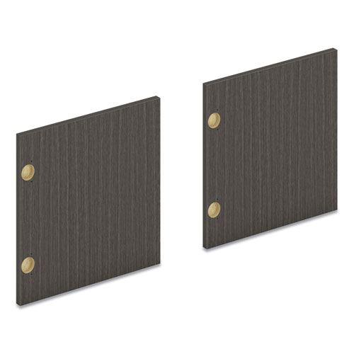 Mod Laminate Doors for 60"W Mod Desk Hutch, 14.87 x 14.83, Slate Teak, 2/Carton