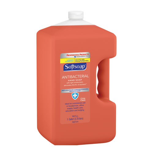 Antibacterial Liquid Hand Soap Refill, Crisp Clean, 1 gal Bottle, 4/Carton