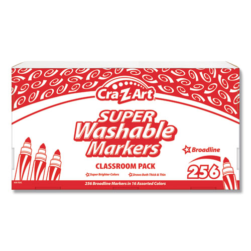 Cra-Z-Art Classic Washable Broadline Markers, 10 Count