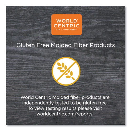 Image of World Centric® Fiber Trays, Pla Lined, Pfas Free, 1-Compartment, 18 X 14 X 1, Natural, Paper, 100/Carton