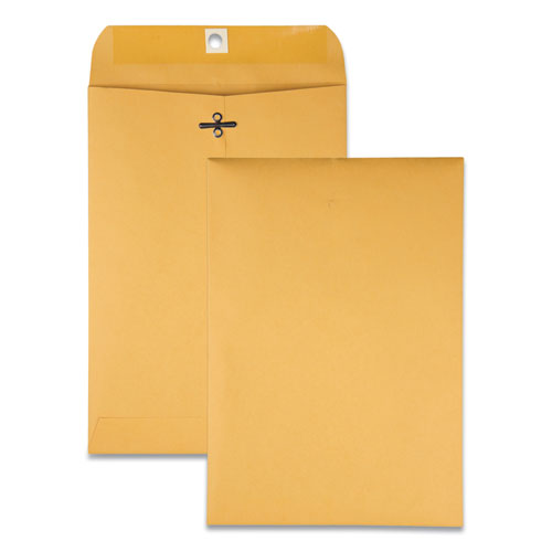 Quality Park™ Clasp Envelope, 28 Lb Bond Weight Kraft, #68, Square Flap, Clasp/Gummed Closure, 7 X 10, Brown Kraft, 100/Box