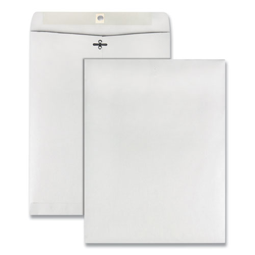 Clasp Envelope, 28 lb Bond Weight Paper, #97, Square Flap, Clasp/Gummed Closure, 10 x 13, White, 100/Box