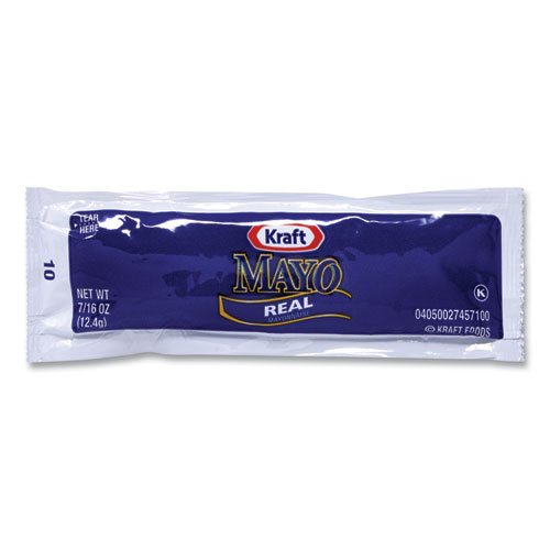 Kraft® Mayo Real Mayonnaise, 0.44 oz Packet, 200/Box, Ships in 1-3 Business Days