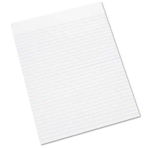 7530011245660 SKILCRAFT Writing Pad, Medium/College Rule, 8.5 x 11, White, 100 Sheets, Dozen