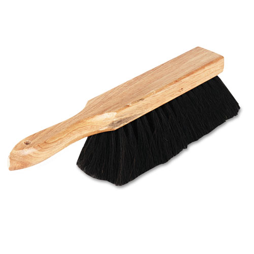 7920001788315, SKILCRAFT Counter Dusting Brush, Black Horsehair/Polystyrene/Tampico Bristles, 13"Brush, 13"Tan Wood Handle