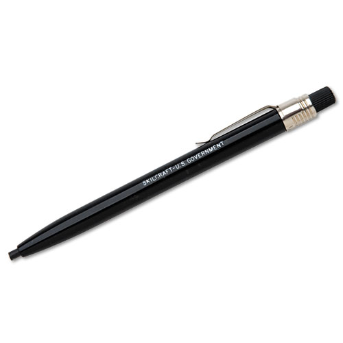 7520002236672 SKILCRAFT China Marker Wax Pencil, Twist Action Mechanical, Black Lead, DZ