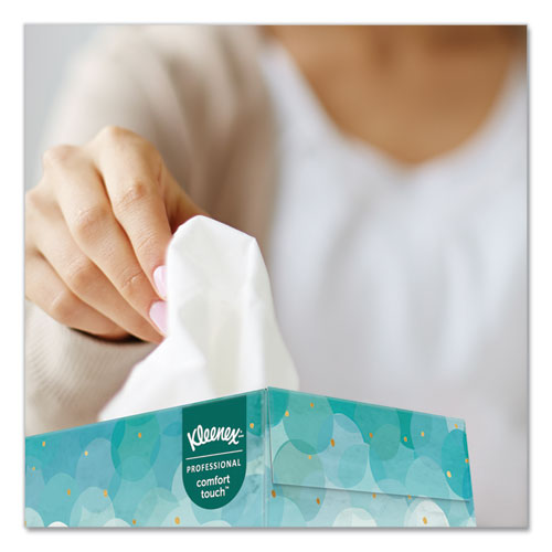 Image of Kleenex® White Facial Tissue For Business, 2-Ply, White, Pop-Up Box, 100 Sheets/Box, 36 Boxes/Carton