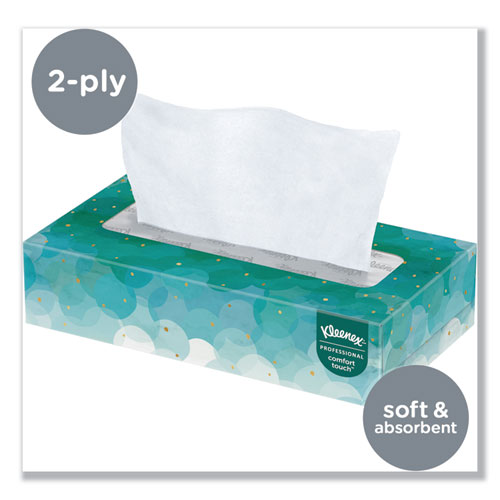 Image of White Facial Tissue for Business, 2-Ply, White, 100 Sheets/Box, 10 Boxes/Bundle, 6 Bundles/Carton