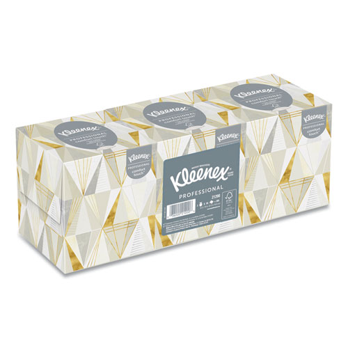 Image of Boutique White Facial Tissue, 2-Ply, Pop-Up Box, 95 Sheets/Box, 3 Boxes/Pack