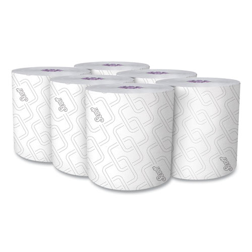 Image of Essential High Capacity Hard Roll Towel, White, 8" x 950 ft, 6 Rolls/Carton