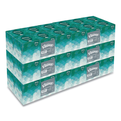 Image of Boutique White Facial Tissue for Business, Pop-Up Box, 2-Ply, 95 Sheets/Box, 6 Boxes/Pack, 6 Packs/Carton