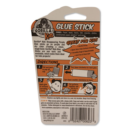 School Glue Sticks, 0.7 oz/Stick, Dries Clear, 6/Box