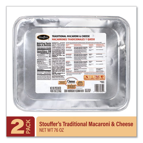 Stouffer's® Traditional Baked Macaroni and Cheese, 76 oz Tray, 2/Pack, Ships in 1-3 Business Days