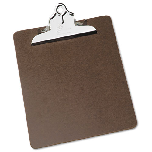 7520002815918 SKILCRAFT Composition Board Clipboard, 5.5" Clip Capacity, Holds 8.5 x 11 Sheets, Brown