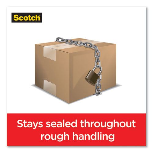 Image of Scotch® Box Lock Shipping Packaging Tape, 1.5" Core With Dispenser, 1.88" X 22.2 Yds, Clear, 6/Pack