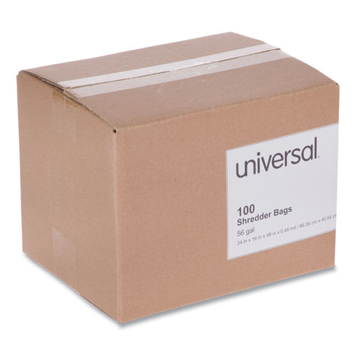 Image of Universal® High-Density Shredder Bags, 56 Gal Capacity, 100/Box