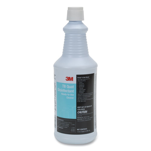 Image of 3M™ Tb Quat Disinfectant Ready-To-Use Cleaner, 32 Oz Bottle, 12 Bottles And 2 Spray Triggers/Carton