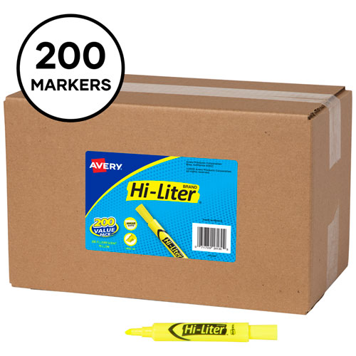 Hi-Liter® Desk-Style Highlighters, Assorted Colors, Smear Safe™, Nontoxic,  4 Per Pack, 4 Packs
