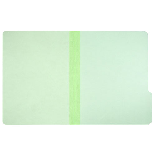 7530002868570 SKILCRAFT Pressboard File Folder, 1/3-Cut Tabs: Assorted, Letter Size, 1" Expansion, Light Green, 100/Box