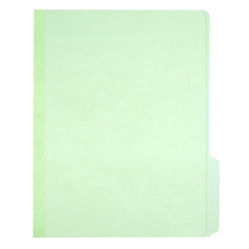 7530002868570 SKILCRAFT Pressboard File Folder, 1/3-Cut Tabs: Assorted, Letter Size, 1" Expansion, Light Green, 100/Box
