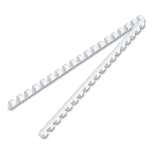 Image of Plastic Comb Bindings, 5/16" Diameter, 40 Sheet Capacity, White, 100/Pack