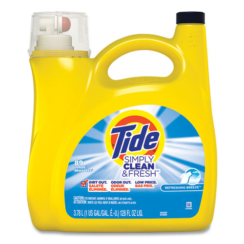Tide® Simply Clean and Fresh Laundry Detergent, Refreshing Breeze, 138 oz Bottle