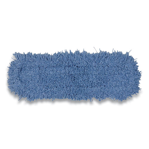 Image of Twisted Loop Blend Dust Mop, PIC/PET Polyester, 24" x 5", Blue