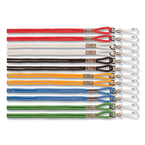 Lanyard, J-Hook Style, 20" Long, Assorted Colors, 12/Pack