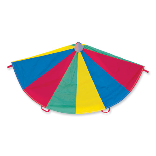 Nylon Multicolor Parachute, 12-ft. diameter, 12 Handles