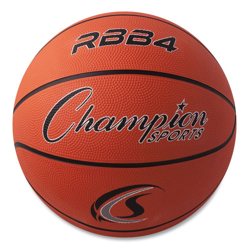 Champion Sports Rubber Sports Ball, For Basketball, No. 6, Intermediate Size, Orange