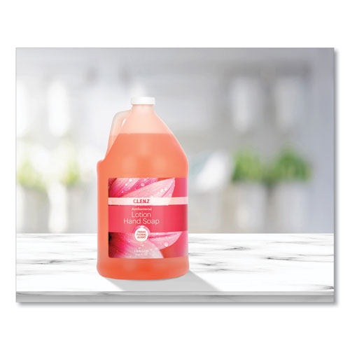 CLENZ Liquid Gel Antibacterial Hand Soap, Fresh Floral Scent, 1 gal Bottle
