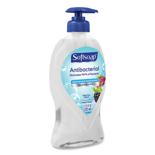 Image of Antibacterial Hand Soap, White Tea and Berry Fusion, 11.25 oz Pump Bottle, 6/Carton