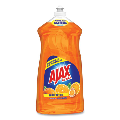 Image of Ajax® Dish Detergent, Liquid, Antibacterial, Orange, 52 Oz, Bottle