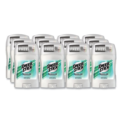 Deodorant, Regular Scent, 1.8 oz, White, 12/Carton