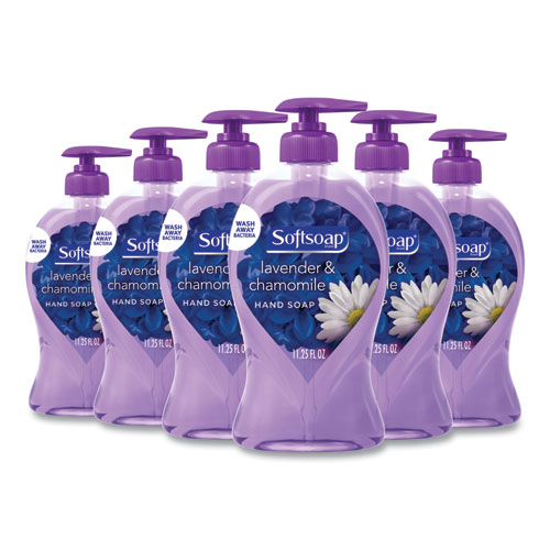 Liquid Hand Soap Pumps, Lavender and Chamomile, 11.25 oz Pump Bottle, 6/Carton