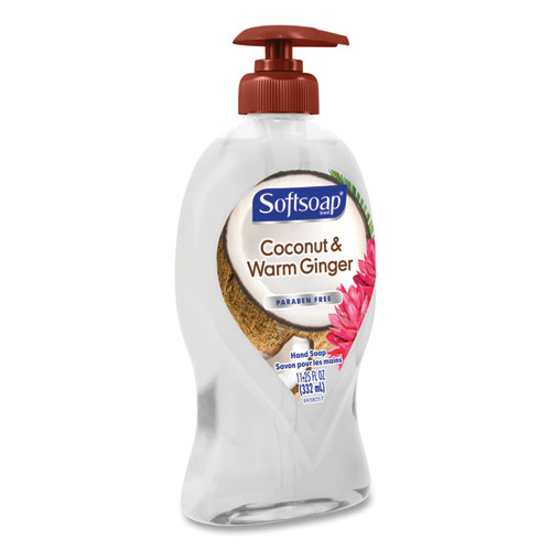 Liquid Hand Soap Pump, Coconut and Warm Ginger, 11.25 oz Pump Bottle, 6/Carton