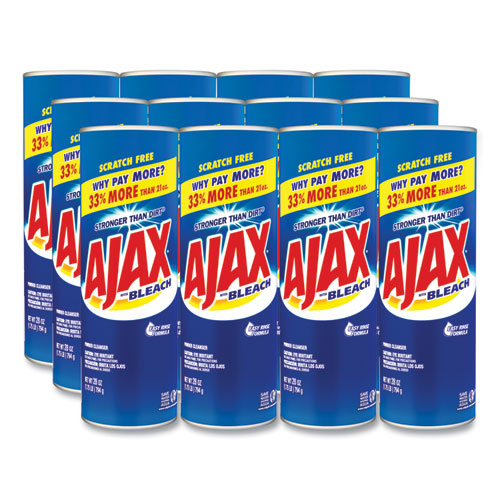 Ajax® Powder Cleanser with Bleach, 28 oz Canister, 12/Carton