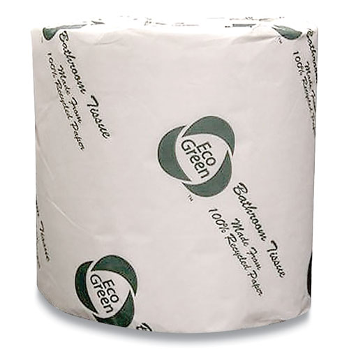 Recycled 2-Ply Standard Toilet Paper, Septic Safe, White, 600 Sheets/Roll, 48 Rolls/Carton