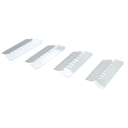 7510013750502 SKILCRAFT Tabs for Hanging File Folders, 1/5-Cut, Clear, 2" Wide, 25/Pack