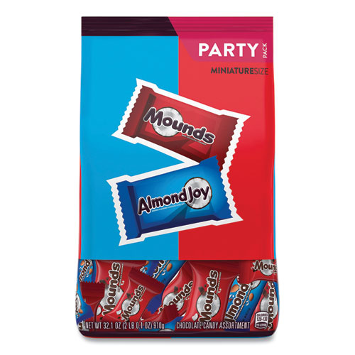 Hershey®'s Almond Joy and Mounds Chocolate Minature Size Party Pack, 32.1 oz Bag, Approximately 63 Pieces