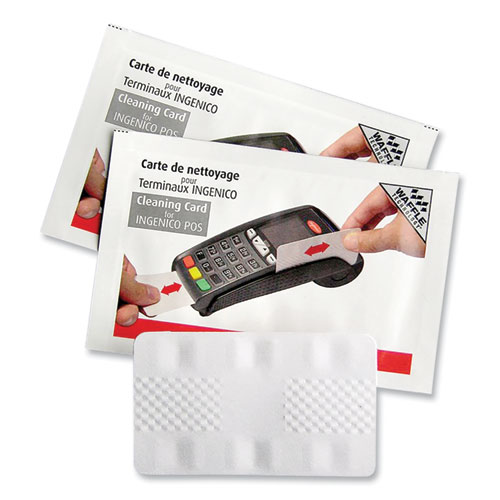 Image of Magnetic Card Reader Cleaning Cards, 2.1" x 3.35", 50/Carton