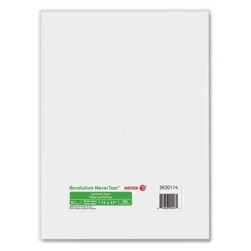 Image of Xerox™ Revolution Nevertear, 5 Mil, 11 X 17, Smooth White, 100/Pack